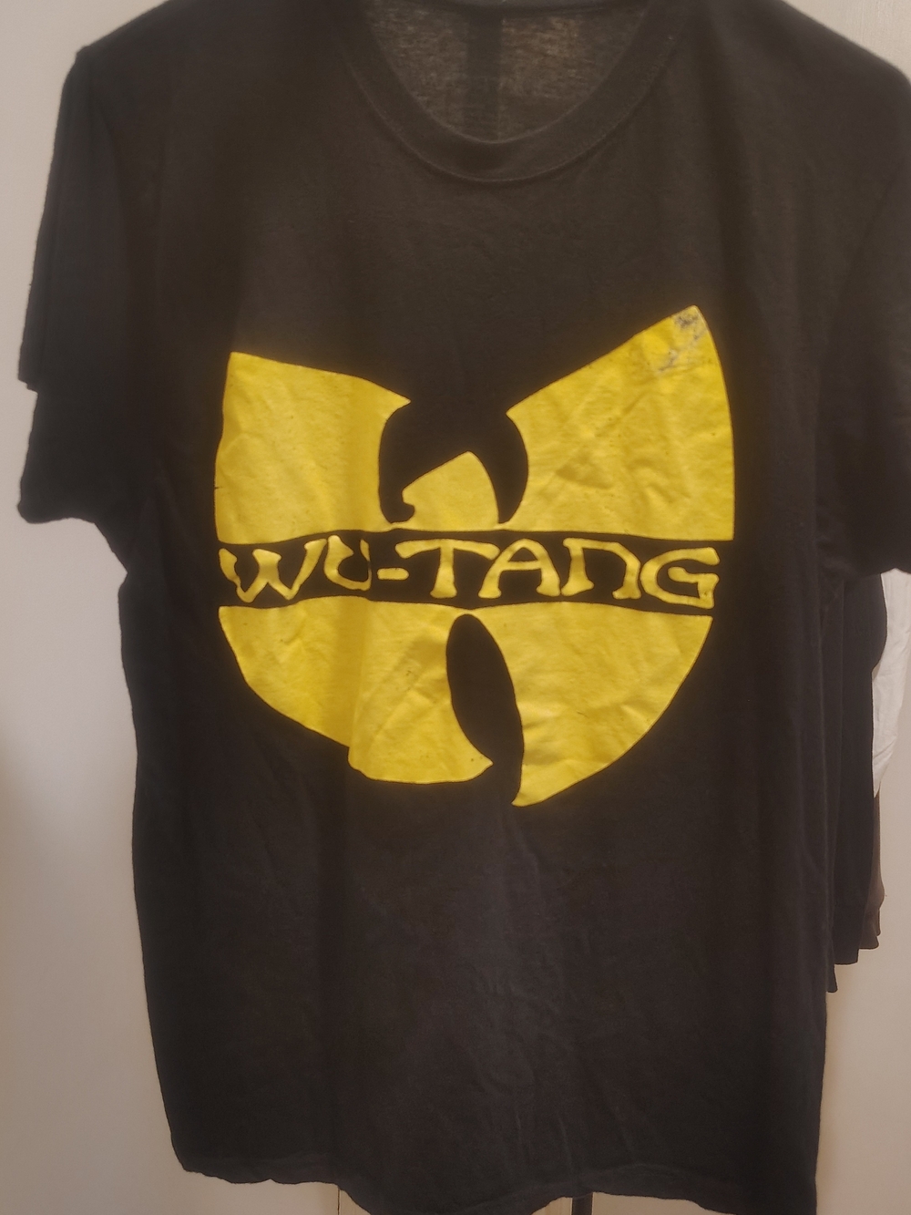 Wu-Tang Short Sleeve Logo Tee in Black and Yellow